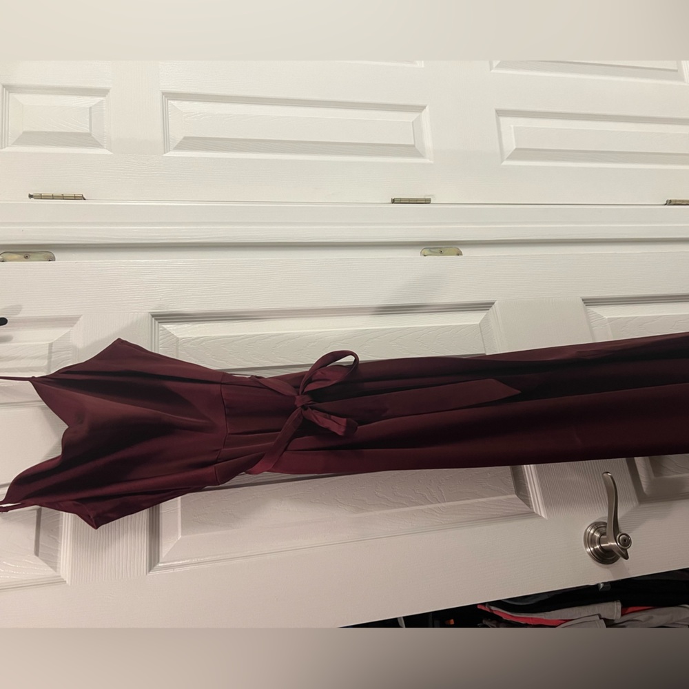 Burgundy cowl neck jumpsuit
